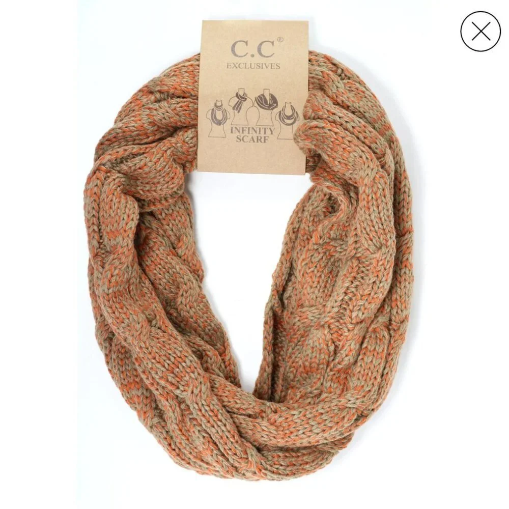 C.C. Beanie Infinity Scarf - Orange
